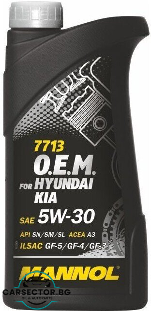 Двигателно масло MANNOL - OEM Hyundai/Kia 5W30 - 1л.