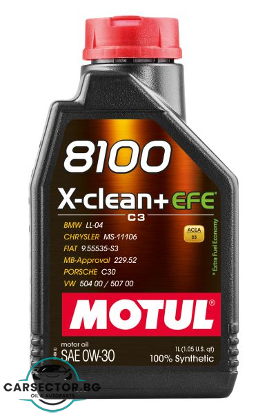 Двигателно масло Motul 8100 X-CLEAN+ EFE 0W30 1L