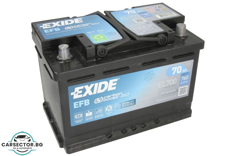 Акумулатор Exide EFB Start&Stop 70Ah 760A