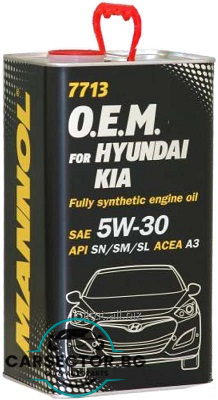 Двигателно масло MANNOL - OEM Hyundai/Kia 5W30 - 4л.