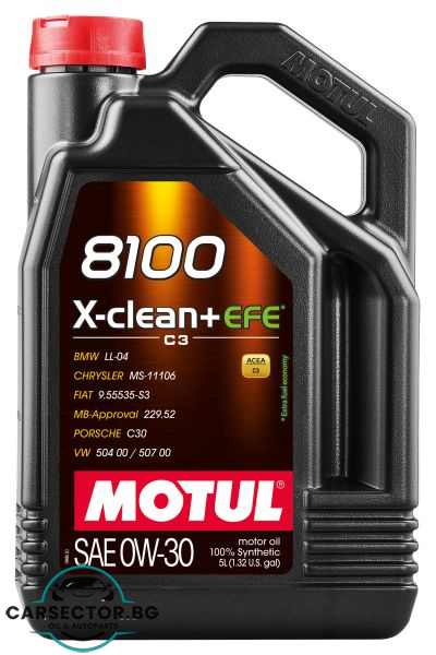 Двигателно масло Motul 8100 X-CLEAN+ EFE 0W30 5L